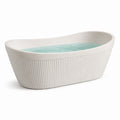 Vasca da bagno freestanding ovale in acrilico bianco 170x80x60 cm