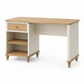 Scrivania con cassetto e scaffali in legno di pino e MDF